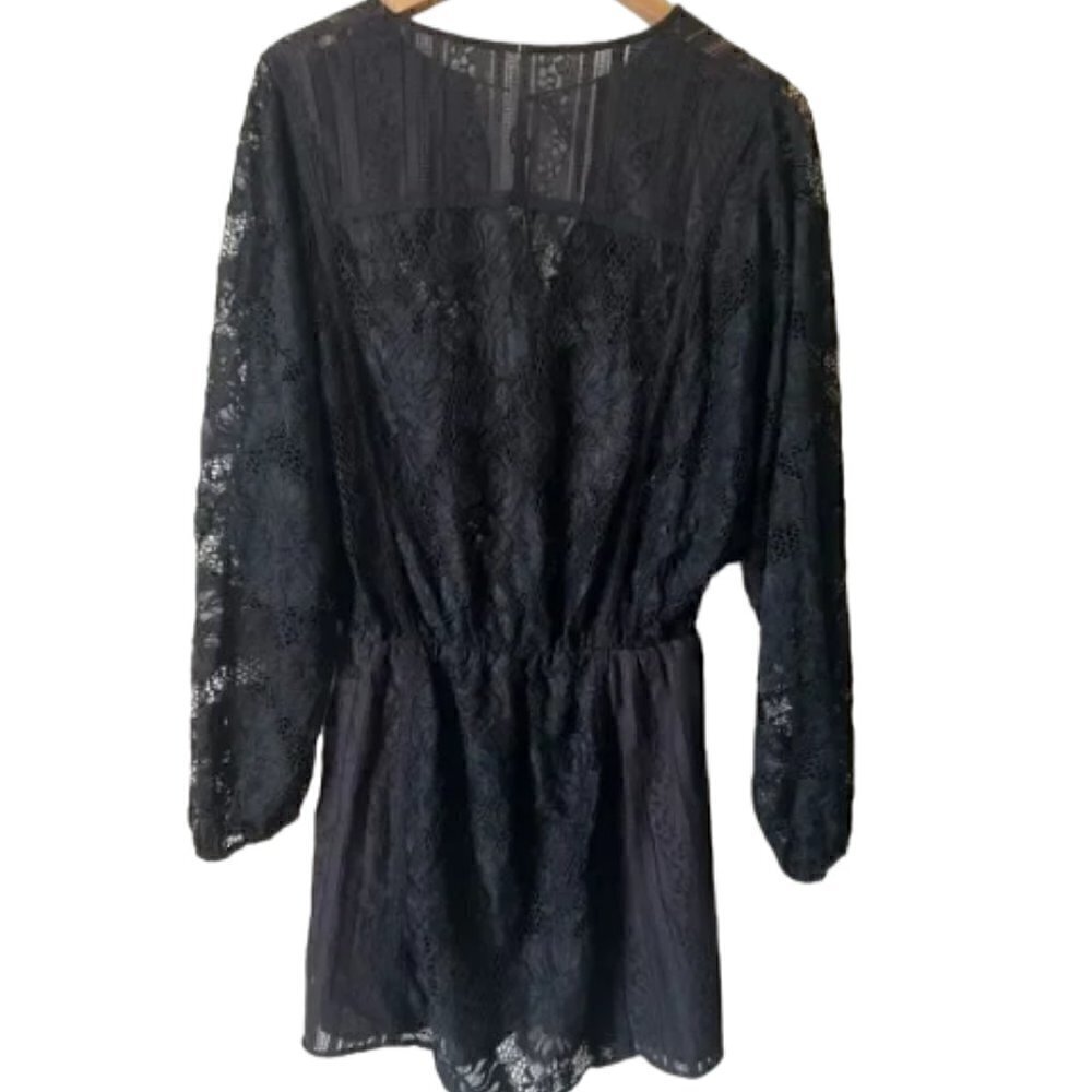 Free People Black Tie Neck Dress Size Small